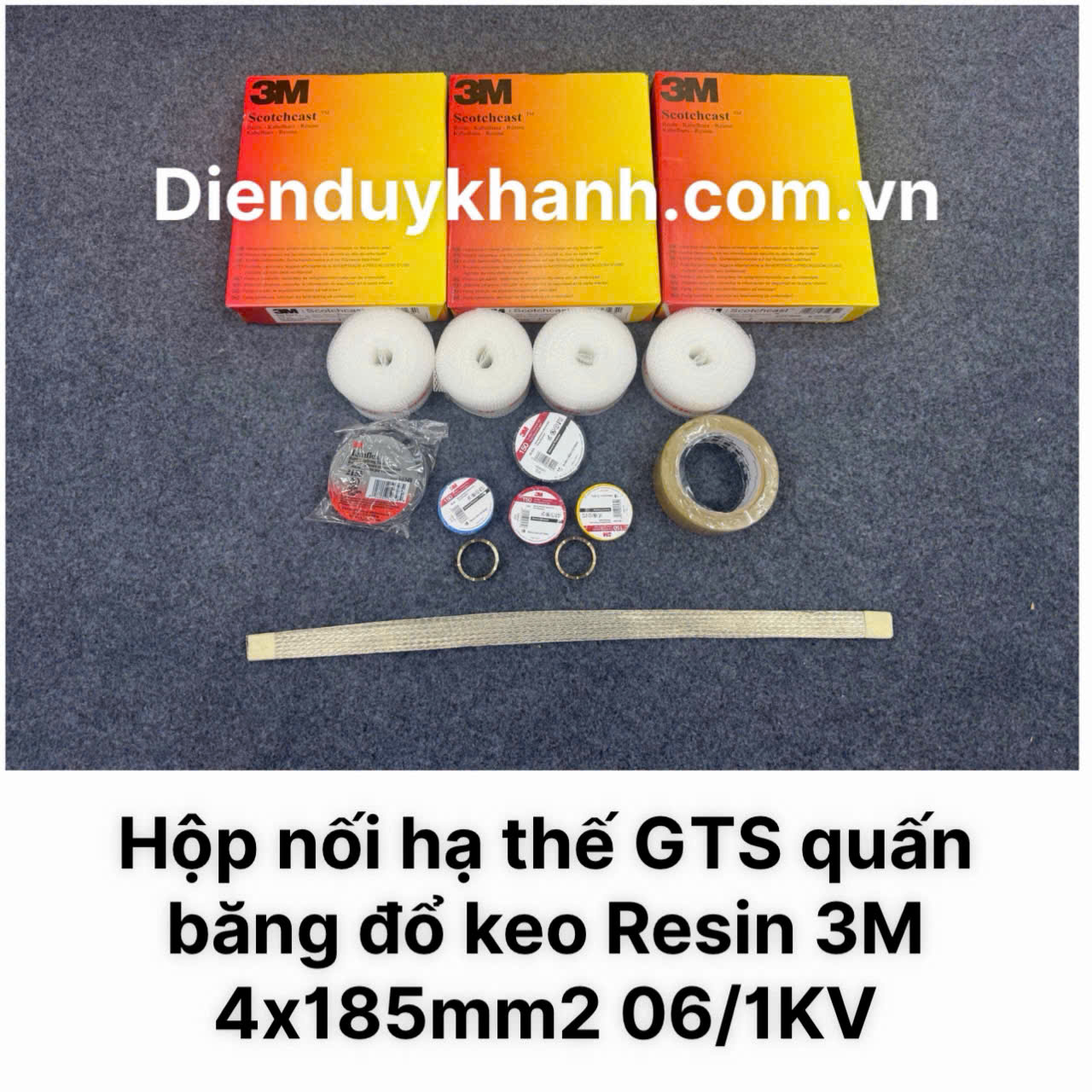 Hộp nối cáp đổ keo Resin, Hộp nối cáp hạ thế, Hộp nối 4x185mm2 3M chính hãng giá rẻ